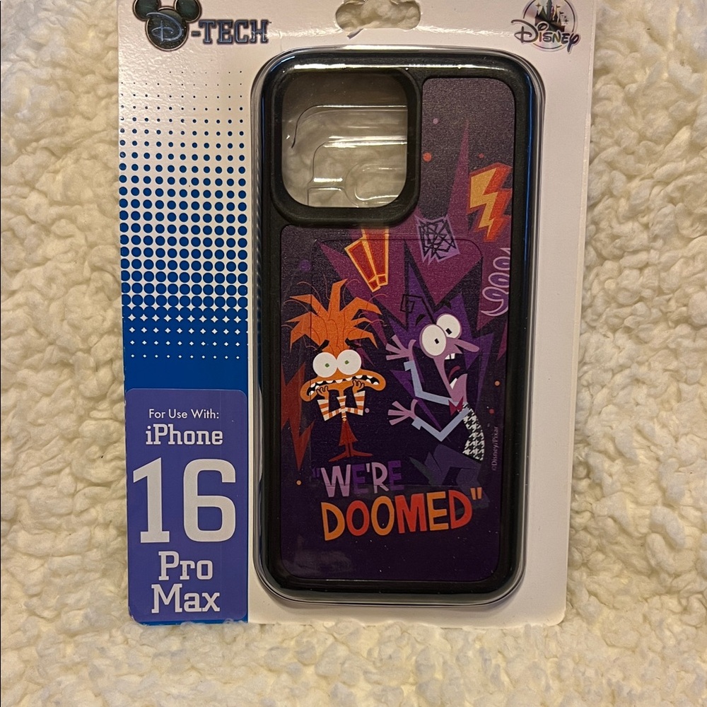 Disney iPhone 16 Pro Max Anxiety Case, NWT, in original packaging.